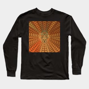 Electroluminated Skull Radiate - Root Beer Long Sleeve T-Shirt